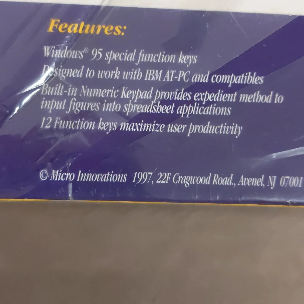 Micro innovations micro 2000 keyboard windows 95 new in package